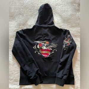 2007 Harley Davidson Black Hoodie with Embroidered Design & a little Bling!